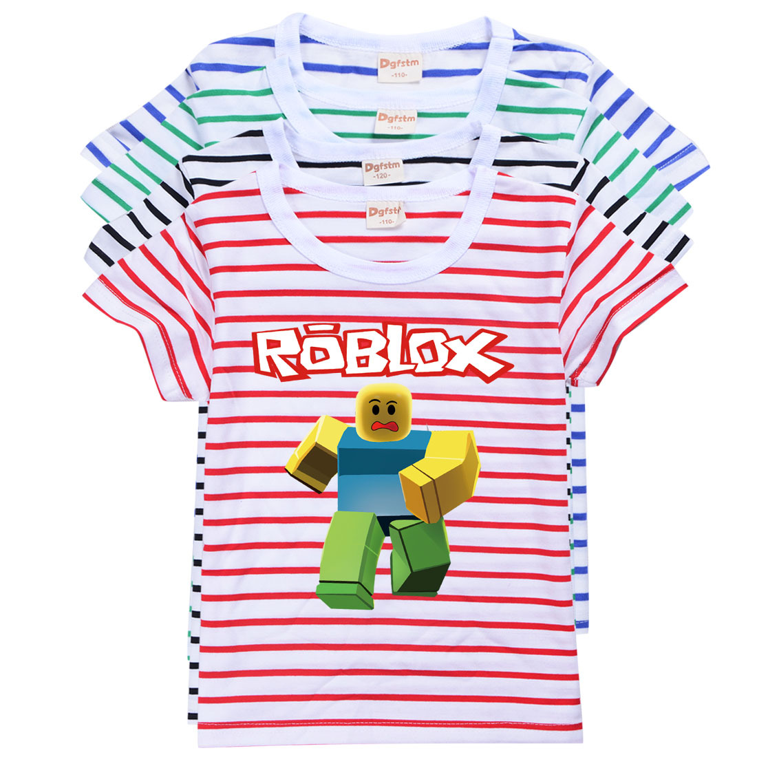 Roblox Stripe Elastic T Shirt Kids Short Sleeve Tops 8235 Roblox Shopee Malaysia - roblox striped shirt