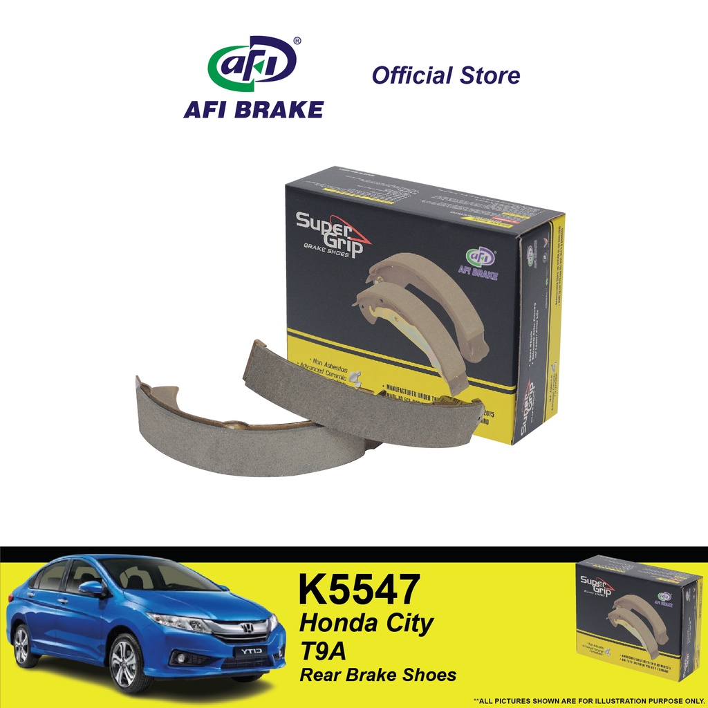 Super Grip Rear Brake Shoe Honda City T9A K5547 (1 set) Shopee