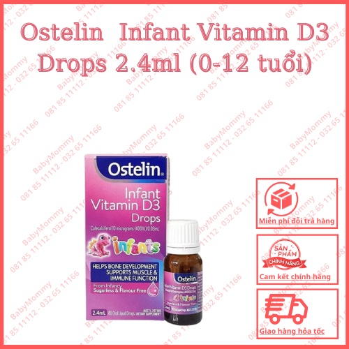 Ostelin Infant Vitamin D3 Drops 2.4ml (0-12 years old) | Shopee Malaysia