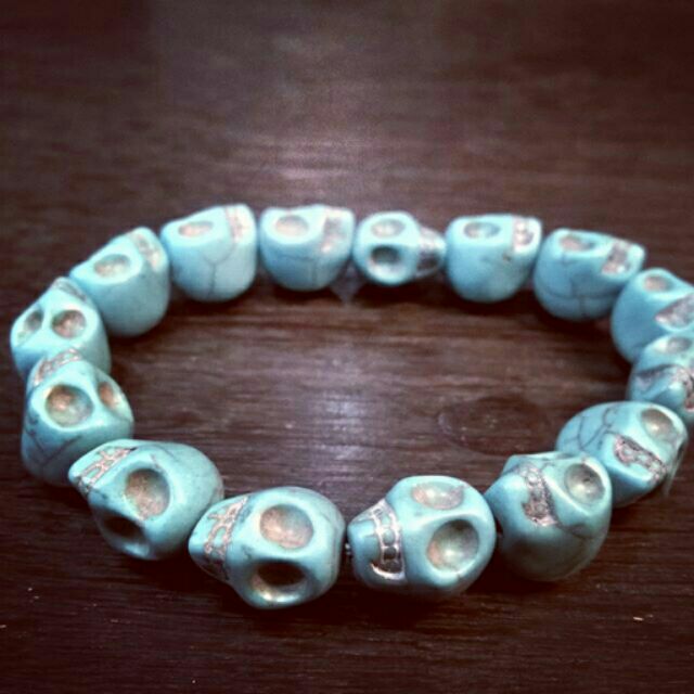 turquoise skull bracelet