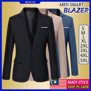 🔥Local Delivery🚚[S-5XL] Men's Blazer Formal Business Outerwear Jacket Korean Suit Slim Fit Wedding Tuxedos Sut lelaki