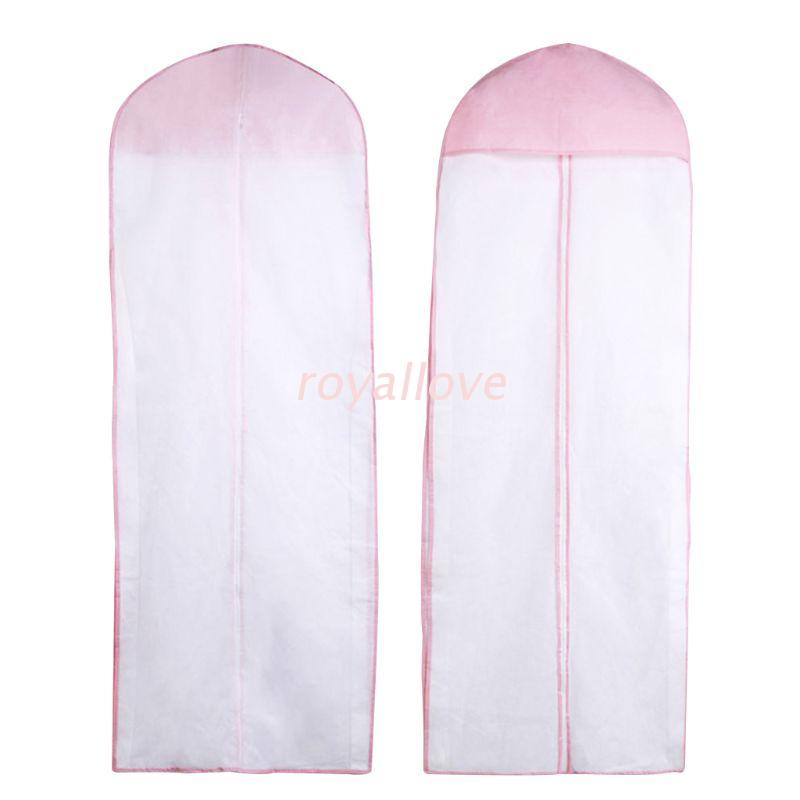 royal 150cm Large Non-Woven Fabric Wedding Dress Evening Gown Dustproof Cover Bridal Garment Robe Storage Bag Long Clothes Protector Case With Zipper
