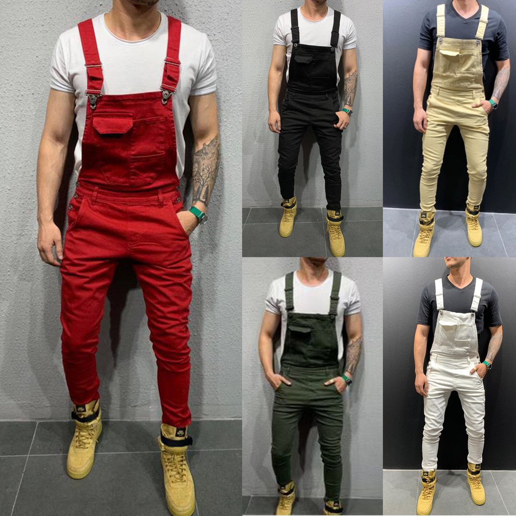 mens skinny overalls