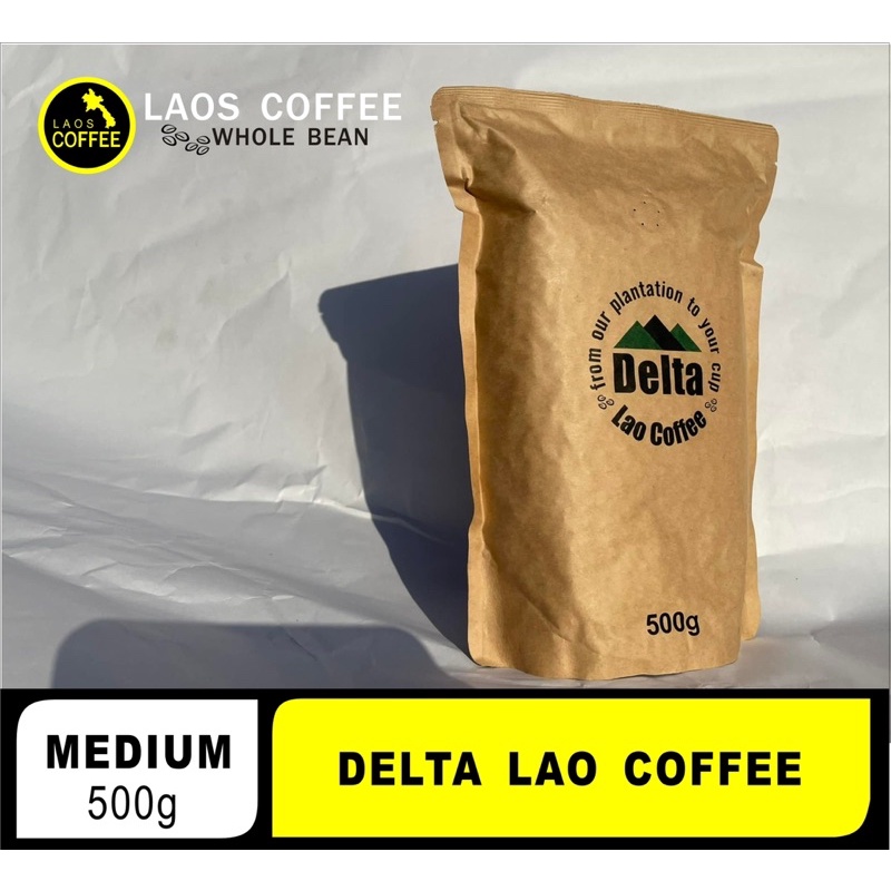 DELTA LAO COFFEE (500g X 3Pack Medium Roasted Beans) 1.5KG laos single