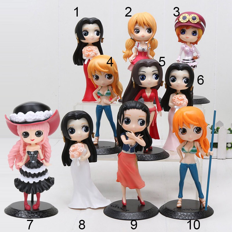 14cm One Piece Qposket Nami Boa Hancock Perona Robin Pvc Action Figures Toys Shopee Malaysia