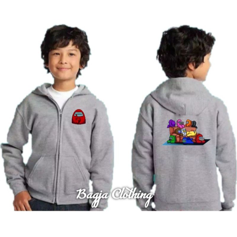 Zipper hoodie SWEATER Kids AMONG US 02 Shopee Malaysia