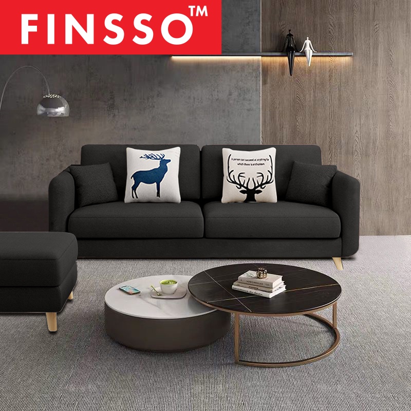 FINSSO: ROSELYN 2 & 3 Seater with FREE stool Sofa Home Living Room Furniture