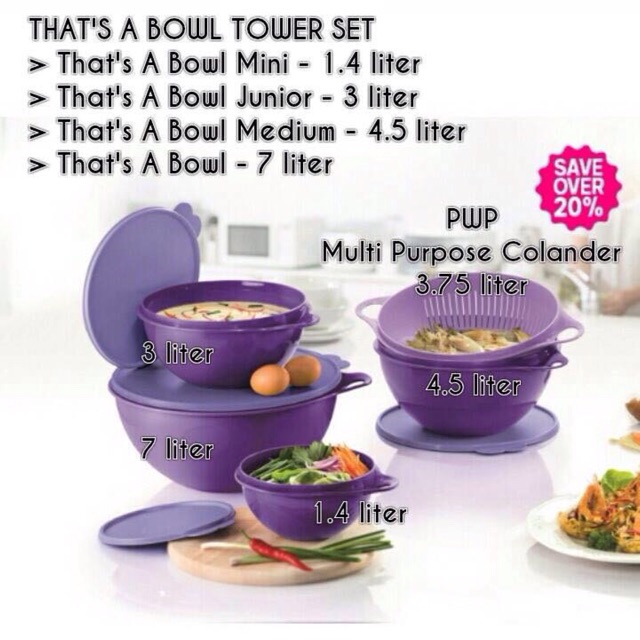 TOWER BOWL Mixing Bowl Set TUPPERWARE