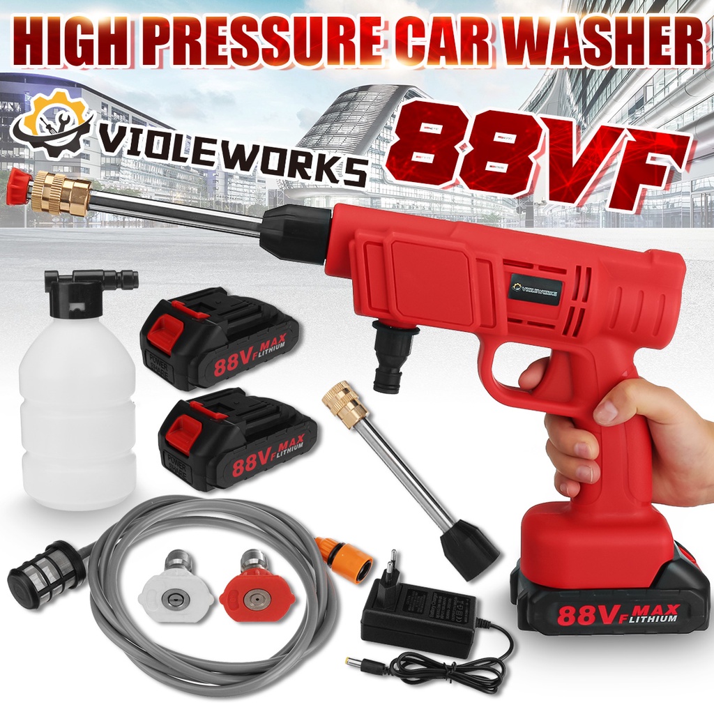 Cordless Water Jet Car Washer Portable High Pressure Water Spray