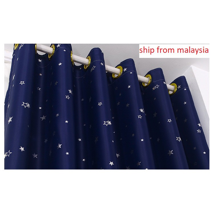 1x Eyelet Star Nursery Bedroom Curtains Baby Kids Children Eyelet