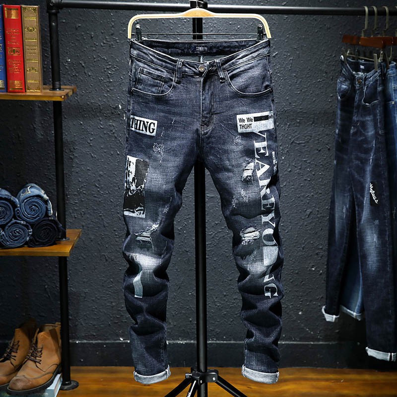 printed jeans mens