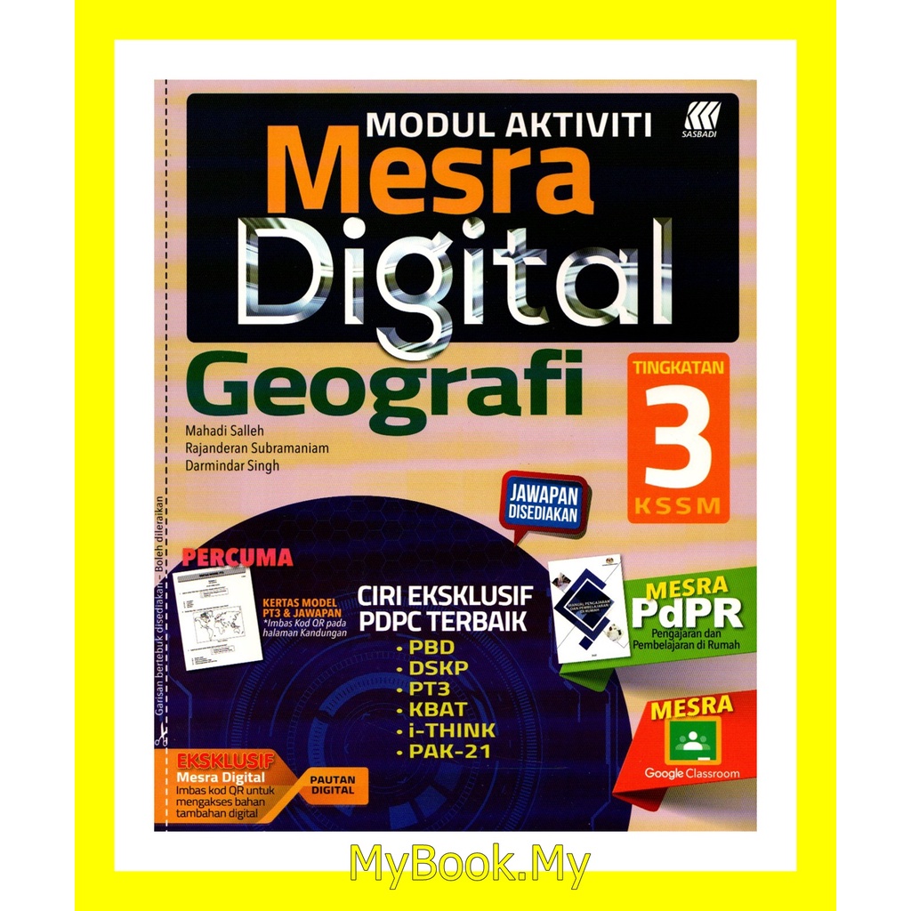 Buy MyB Buku Latihan  Modul Aktiviti Tingkatan 3  Geografi (Sasbadi