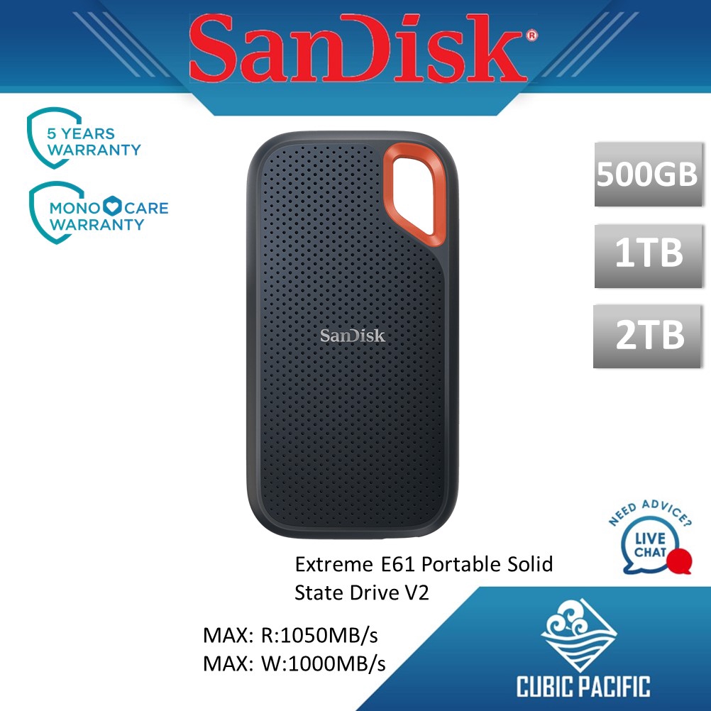 Sandisk External Ssd Extreme Portable E60e61 Ssd Hard Disk 2tb1tb 6708