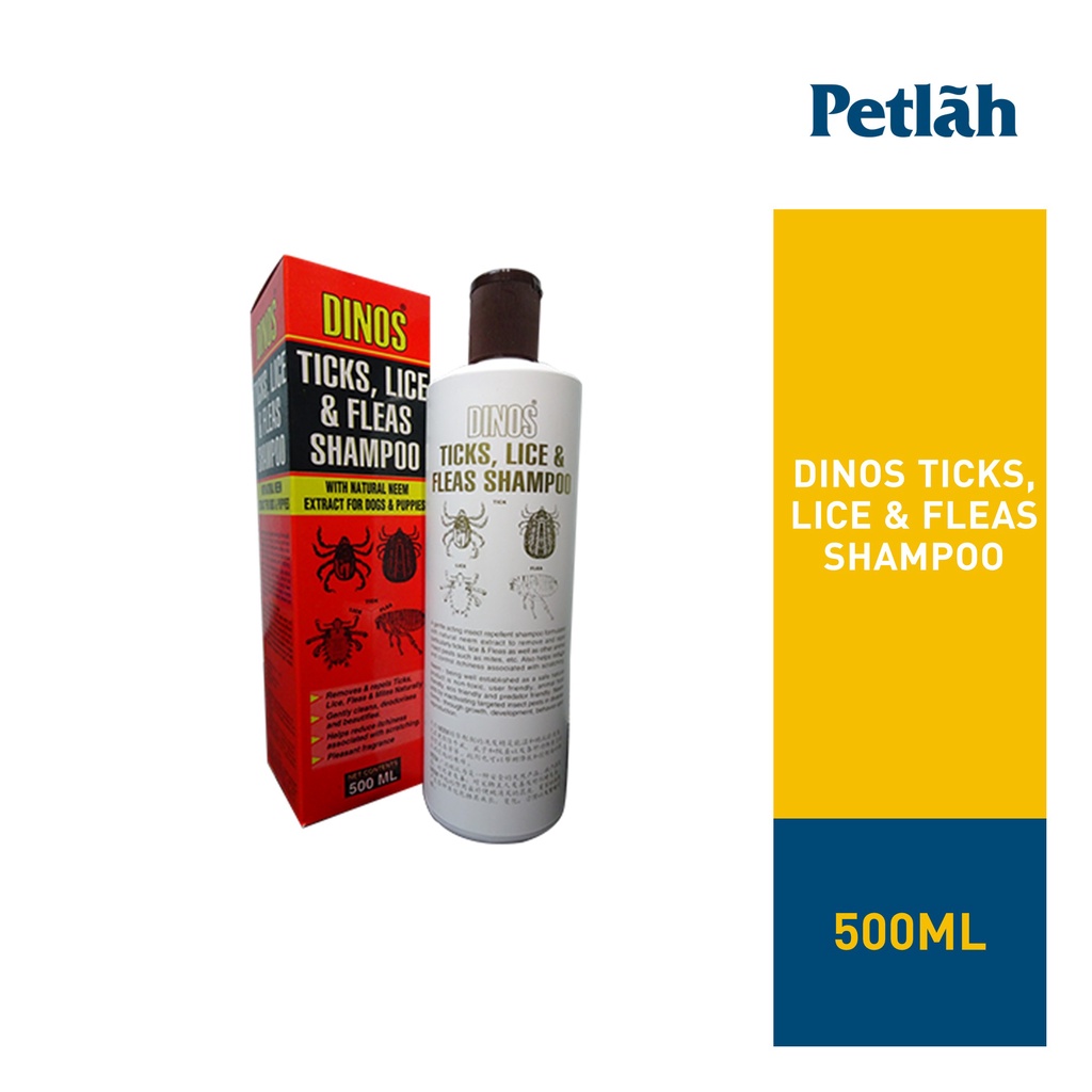 Dinos Ticks, Lice & Fleas Shampoo 500ml Shopee Malaysia