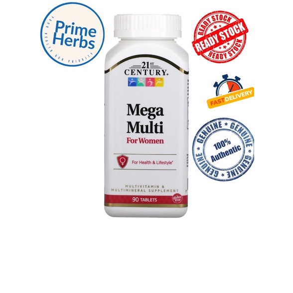 21st Century Mega Multi for Women 90 Tablets | Shopee Malaysia