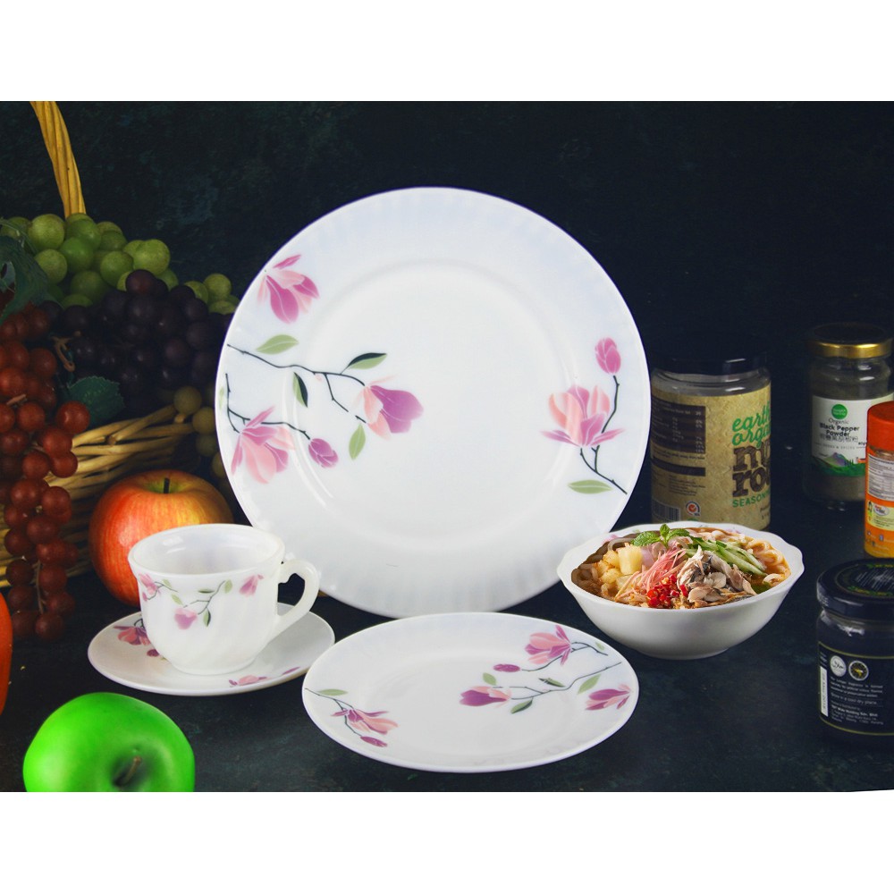 10 PC NEWLY WED OPAL GLASS DINNER SET FOR 2 SE10062 | Shopee Malaysia