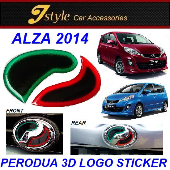 Perodua Alza 2014 3D Logo Sticker  Shopee Malaysia