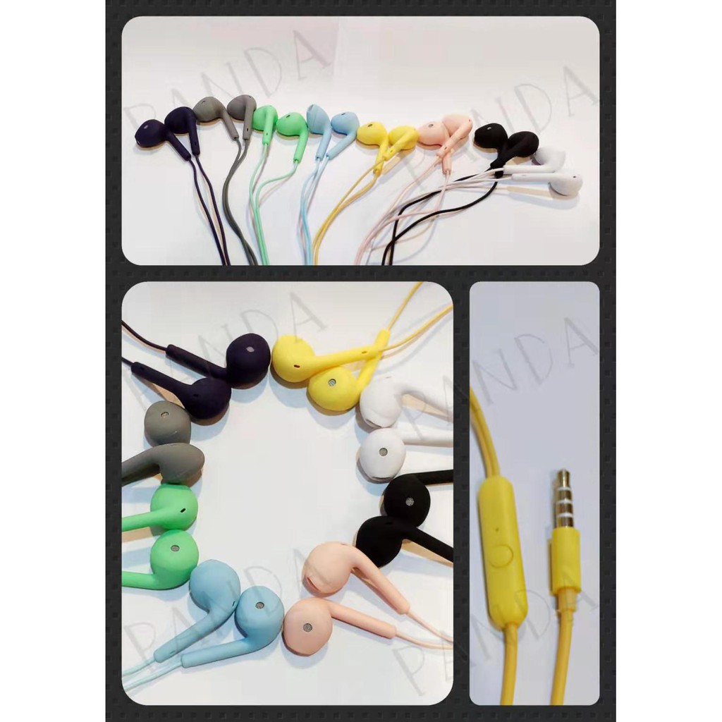 Music U19 Earphone ColourFul Matte Earbuds Stereo Wired Earphones with