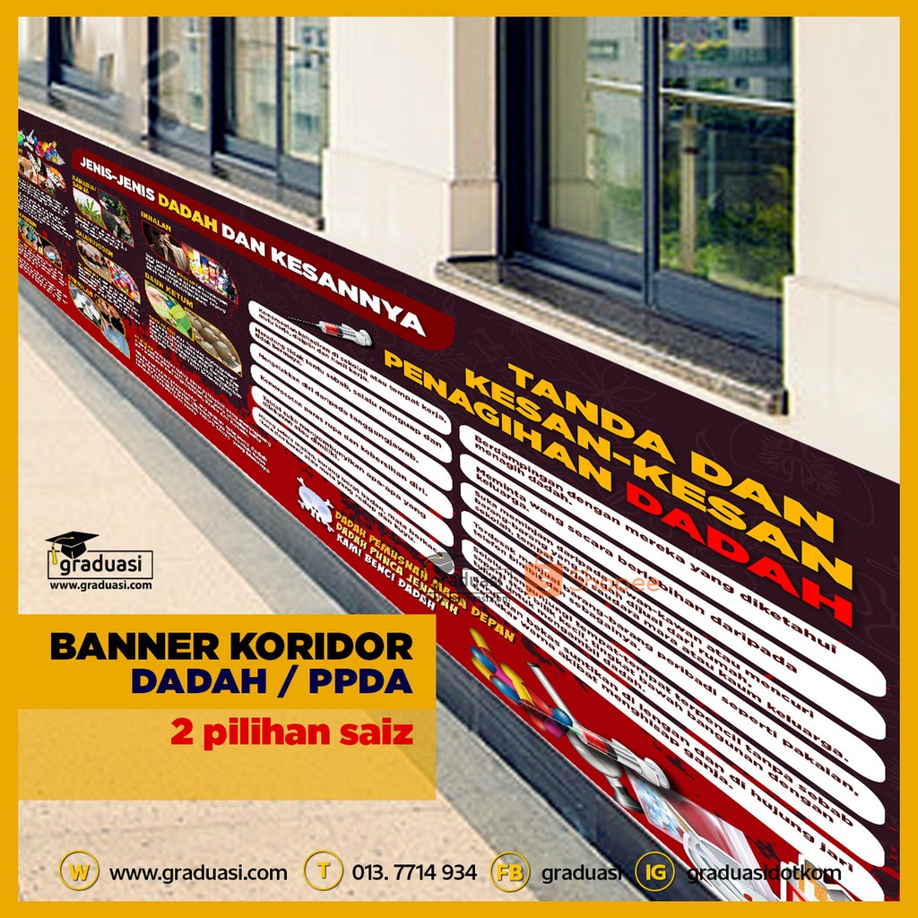 Buy Banner Jenis Dadah Dan Bahaya Dadah Keceriaan Sudut Ppda Sekolah 2 Pilihan Saiz Bnrb Seetracker Malaysia