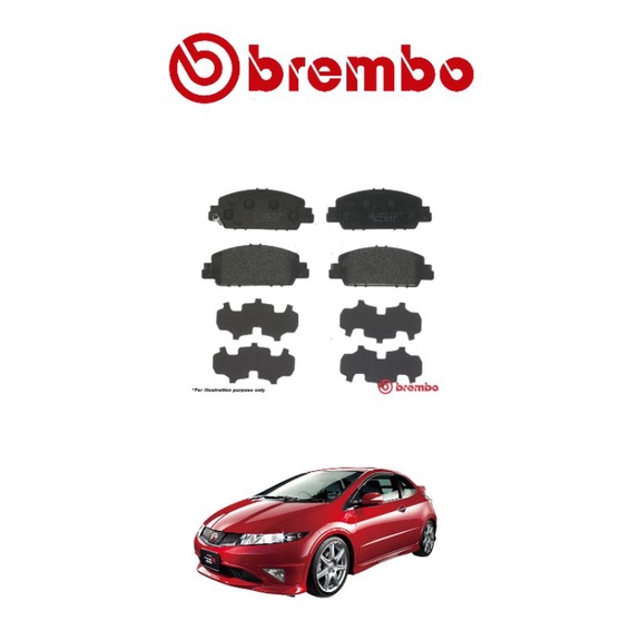 HONDA CIVIC TYPE R FN2 BRAKE PAD BREMBO Shopee Malaysia