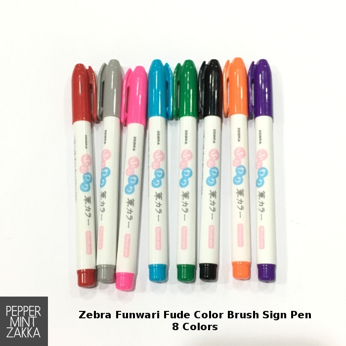 Zebra Funwari Fude Color Brush Sign Pen WFSS7 (Imported from Japan)