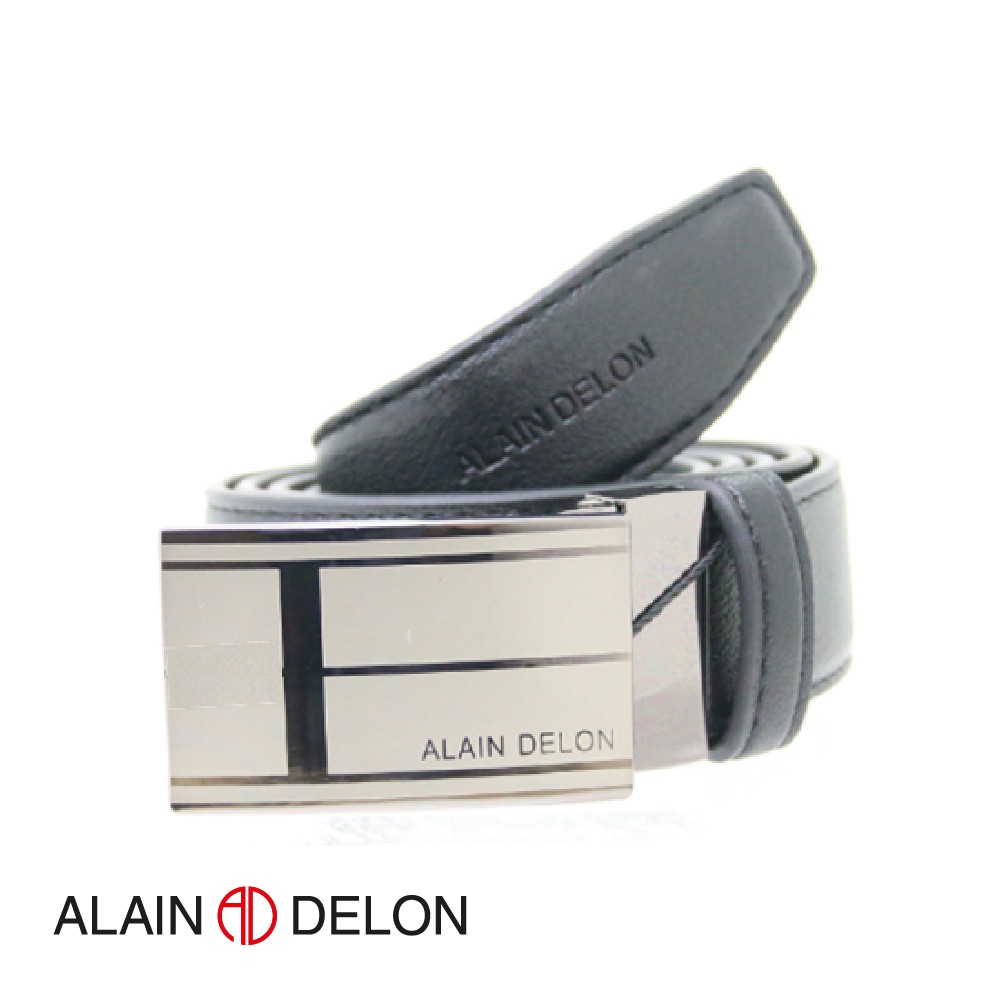 ALAIN DELON DELON MEN STYLISH CLASSIC PLAQUE BUCKLE BELT - BLACK (1.2 ...