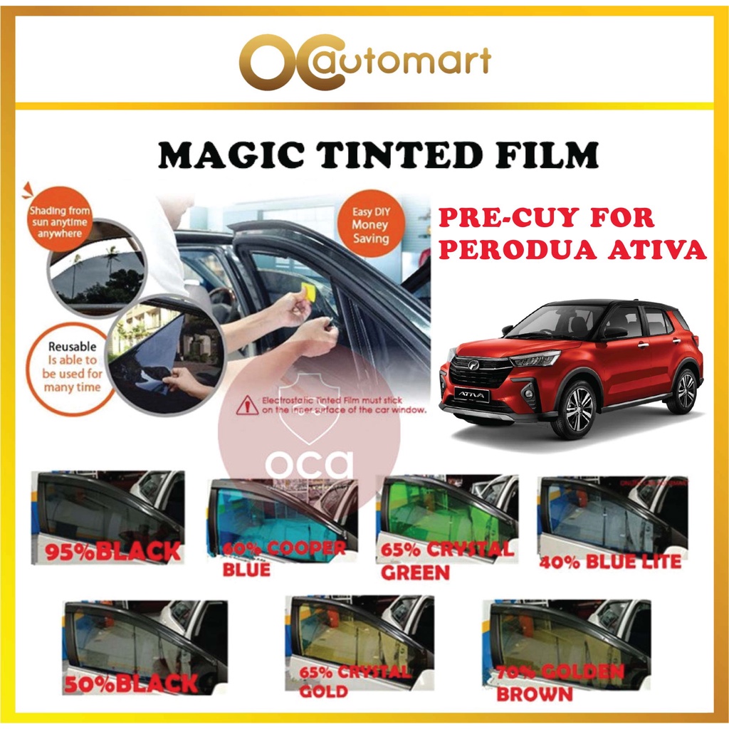Perodua Ativa Pre Cut Shape Magic Tinted Solar Tinted 4 Windows 2 Triangle 4 Windows Rear Shopee Malaysia