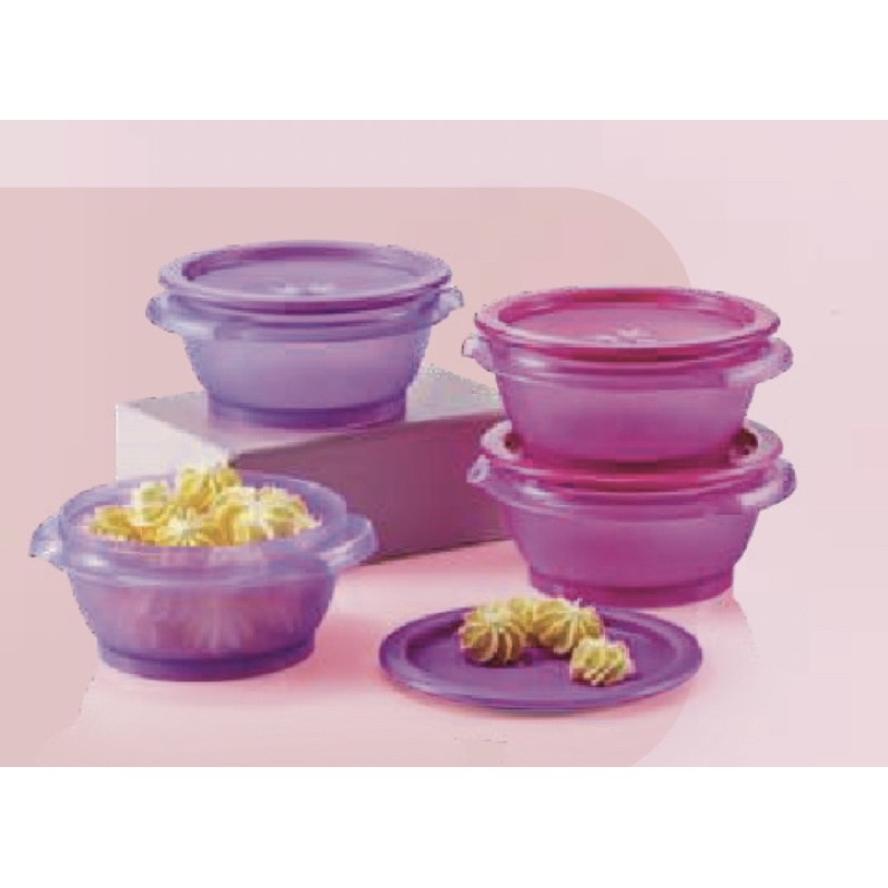 Tupperware one touch bowl (4pcs) 400ml