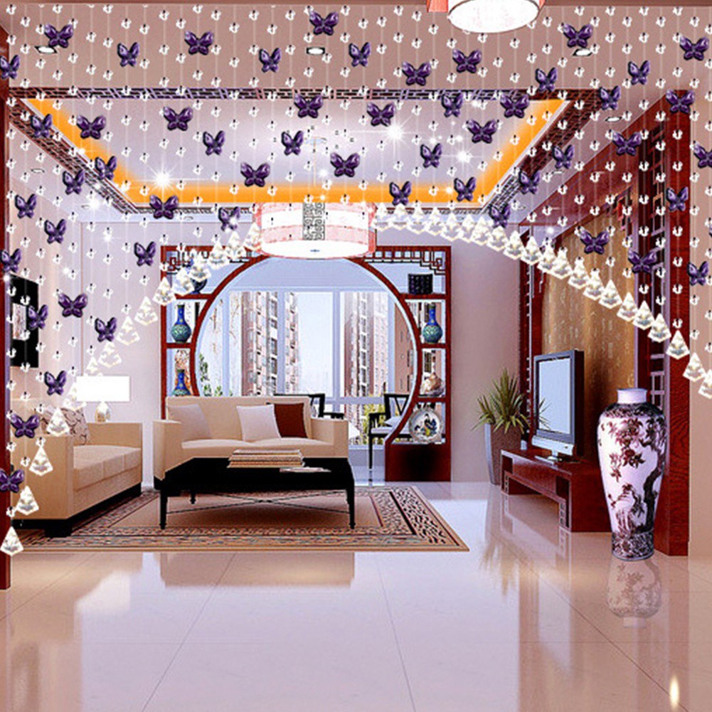 Crystal Butterfly Curtains Beads Window Door Decor Passage