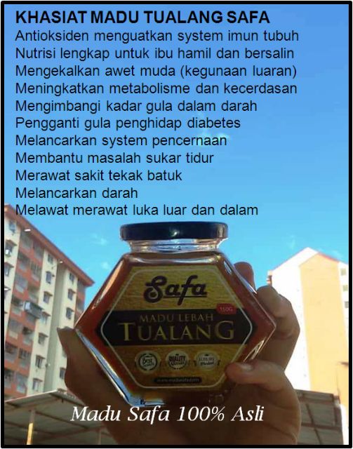 Madu Lebah Tualang Safa 100 Asli Ujian Makmal Di Mardi Ukm Unipeq Genome Malaysia Institute Uitm Puncak Shopee Malaysia