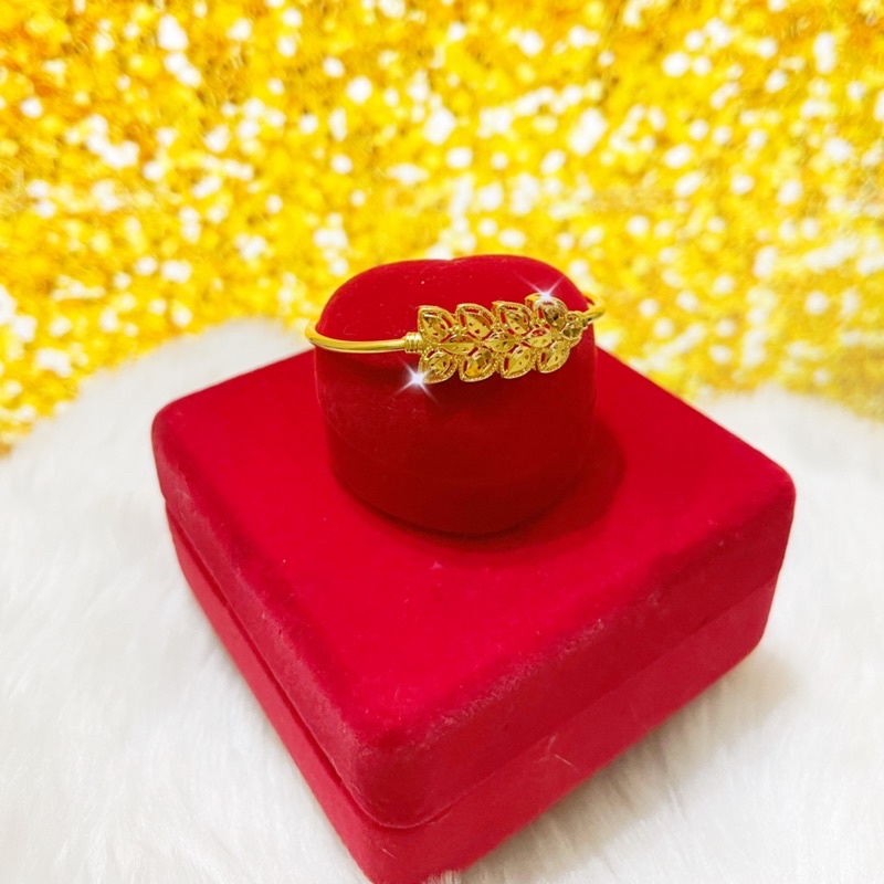 GELANG / BANGLE DAUN KETUM KANAK-KANAK ( Emas bangkok / Emas korea 24k )