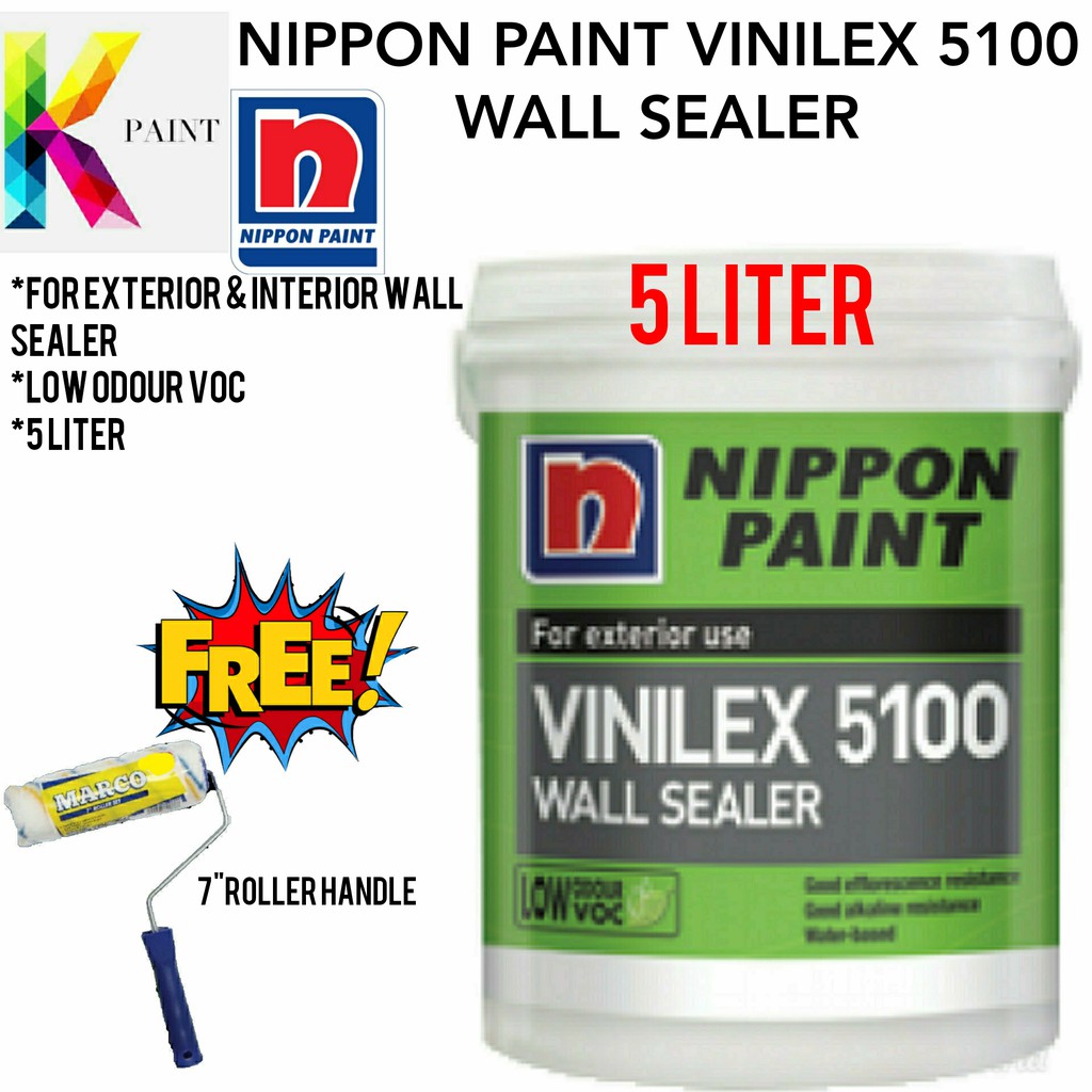 NIPPON PAINT 5100 WALL SEALER (5L) FOR EXTERIOR USE Shopee Malaysia