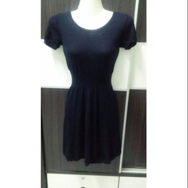 plain navy dress