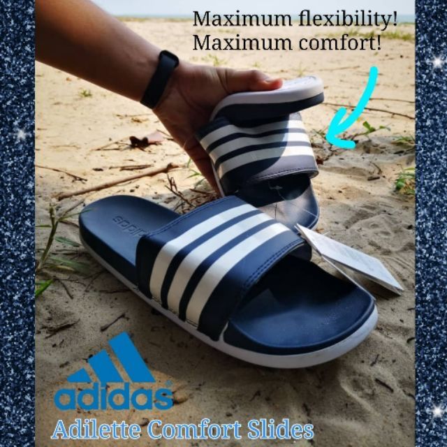 adidas adilette comfort slides blue