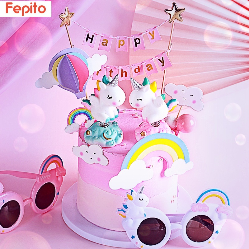 Unicorn Cake Topper Decor Unicorn Birthday Party Decoration Baby Shower
