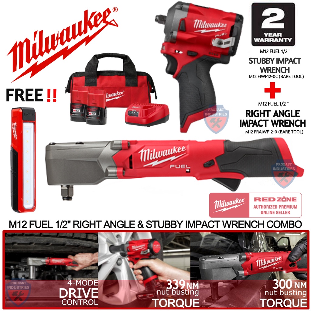 Milwaukee M12 FRAIWF120 M12 FUEL 1/2” Right Angle Impact Wrench