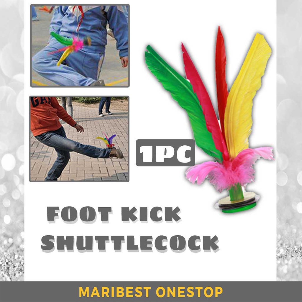 COLOURFUL FEATHER FOOT KICKING SHUTTLECOCK JIANZI SPORTS FITNESS OUTDOOR GAME FANCY GOOSE FEATHER 毽子