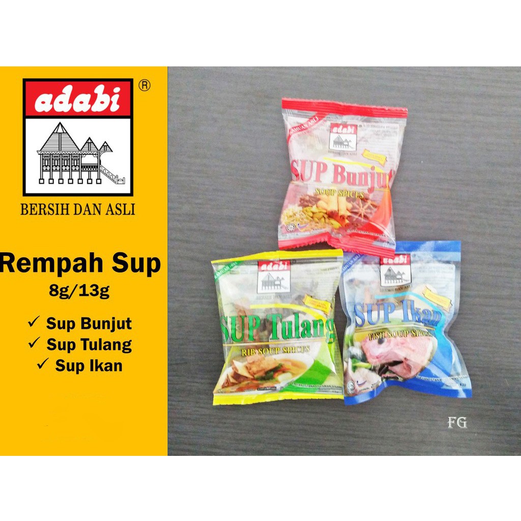 Adabi Rempah Sup 8g-13g | Shopee Malaysia