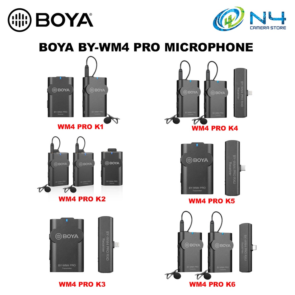 Boya WM4 PRO K1 PRO K2 PRO K3 PRO K4 PRO K5 PRO K6 2.4 ghz Wireless