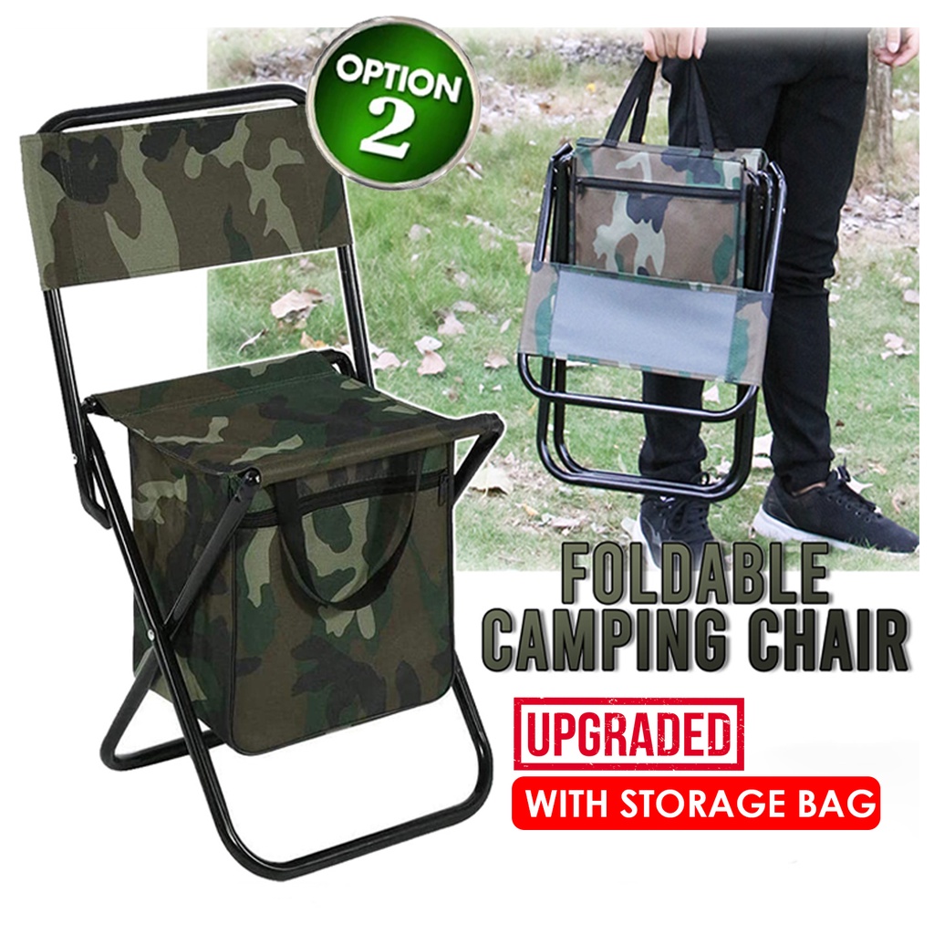 Picnic Camouflage Folding Chair Camping Outdoor Hiking Fishing Chair Foldable Travel Stool Kerusi Lipat 露营椅