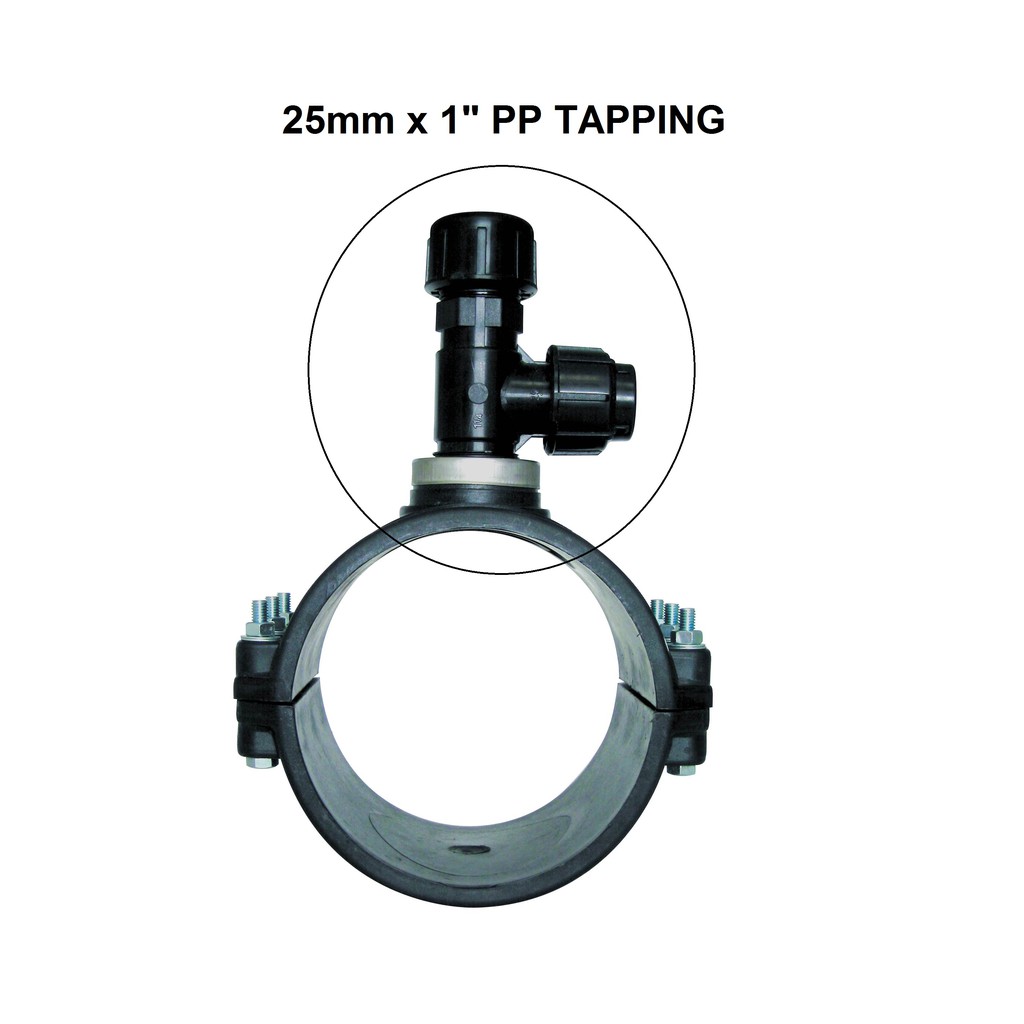 Hdpe Poly Pp Fittings Pp Tapping Ferrule Poly Pipe Fittings Pp Tapping Ferrule And Clamp Saddle 25mm X 1 Shopee Malaysia