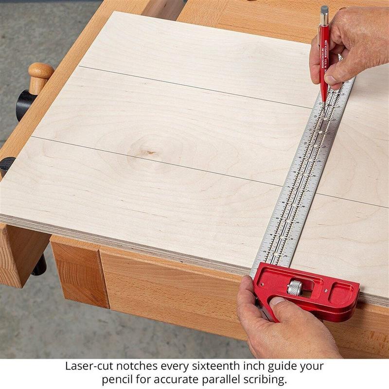 Hardware Repair Combination Double Square Woodworking Tools Adjustable Woodworkers Edge Rule Student Drawing Stone An... - Image 2