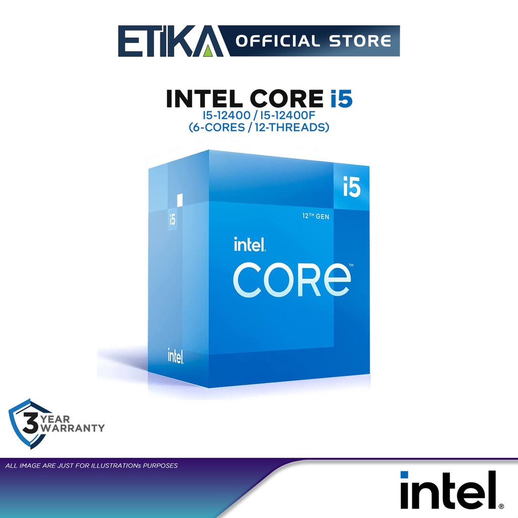 INTEL Core ( I5-12400F / I5-12400 ) 18MB CACHE 4.4GHz LGA1700 Processor