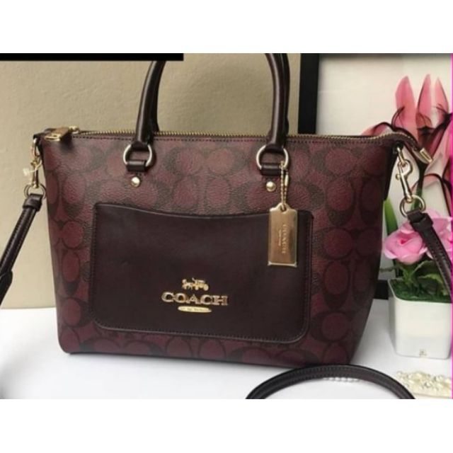 coach emma satchel black