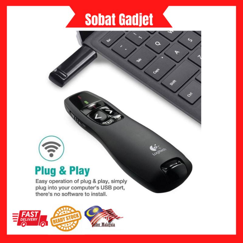 logitech R400 USB Wireless Presenter Red Laser Pointer PPT Remote