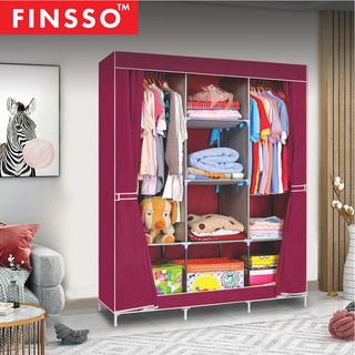 FINSSO : Wardrobe L Size / Almari Baju Rak Baju Clothes Organization Storage Rack Cabinet