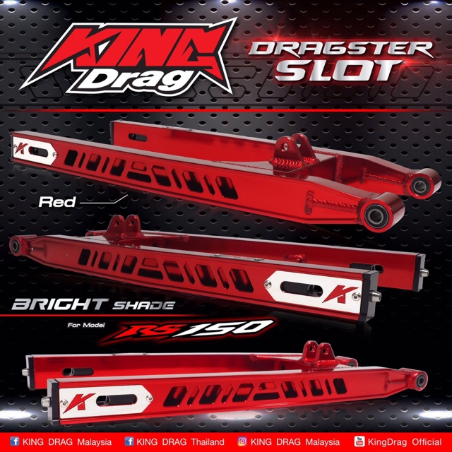 RS150 KING DRAG  DRAGSTER SLOT ALLOY SWING ARM  Shopee 