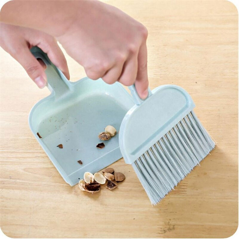 1Pcs Mini Cleaning Brush Small Broom Dustpans Set Desktop Sweeper Garbage Cleaning Shovel Table Household Cleaning Tools