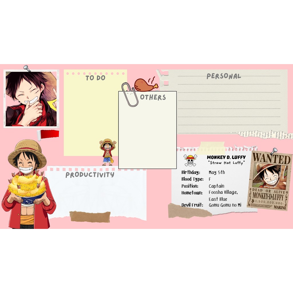 Anime Wallpaper Organizer One Piece Pack Shopee Malaysia