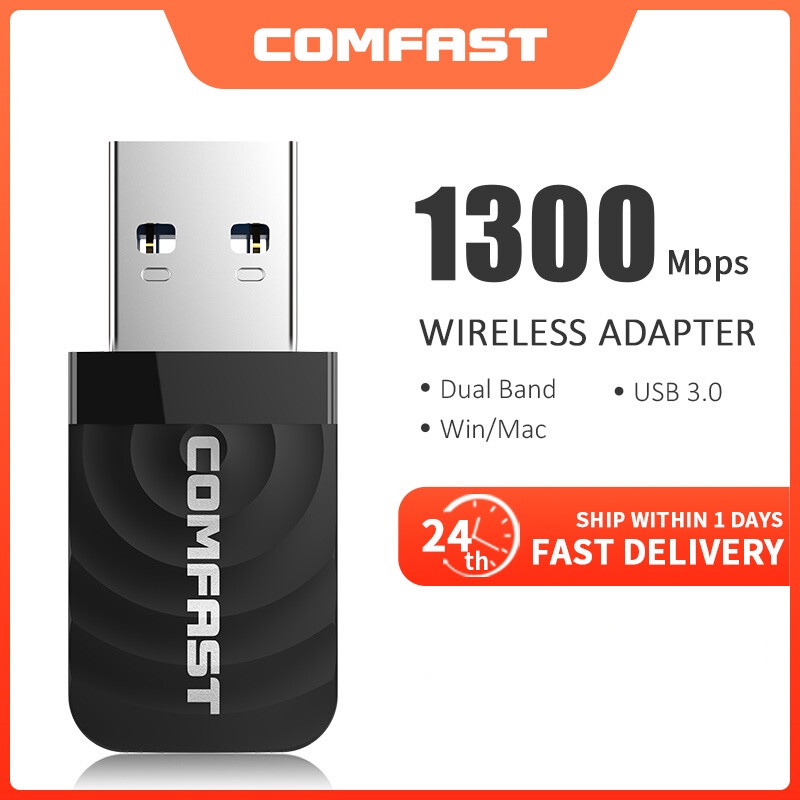 Comfast Cf 812ac 1300mbps Dual Band Ac Usb 30 Wireless Wifi Adapter Shopee Malaysia 